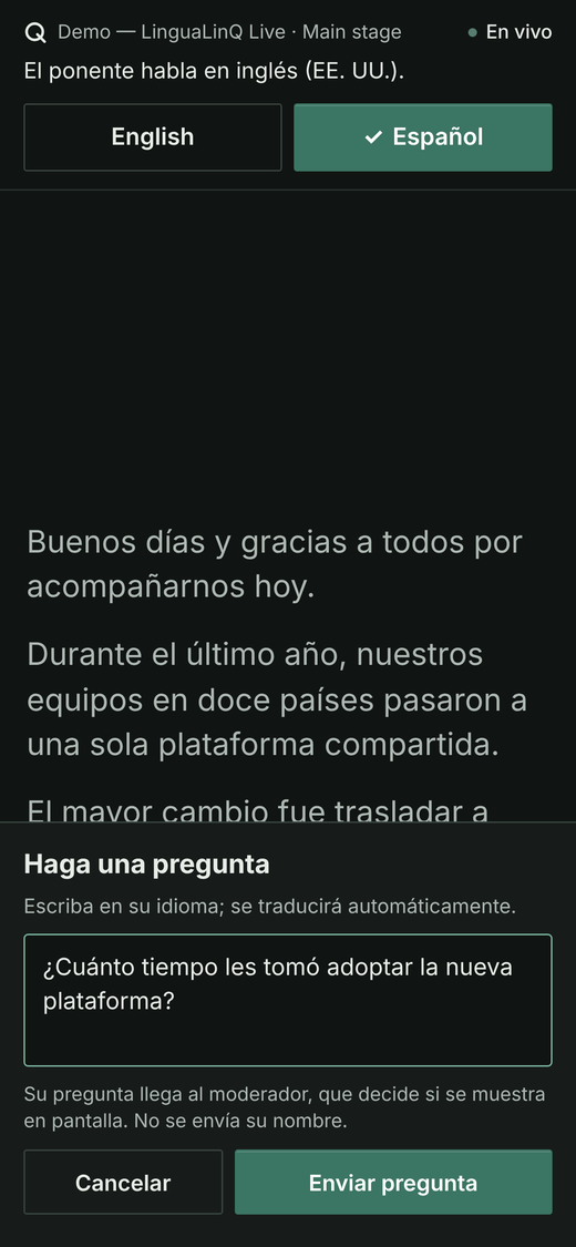La pregunta desde el teléfono